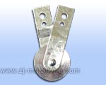 Pulley 2-1/2" steel, long steel straps